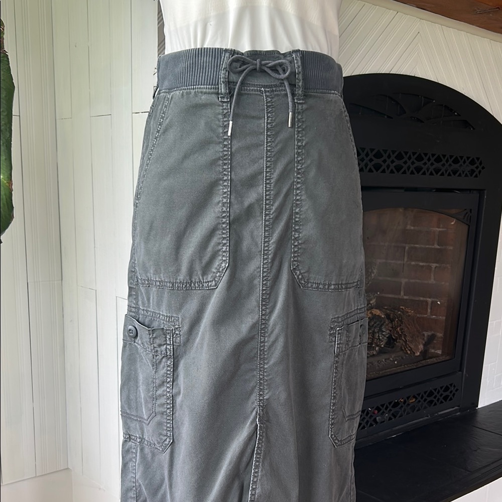 American Eagle Outfitters Gray Maxi Cargo Skirt - Picture 5 of 12